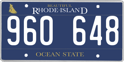 RI license plate 960648
