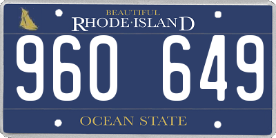 RI license plate 960649