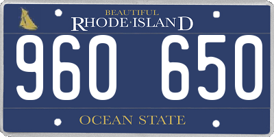 RI license plate 960650