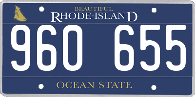 RI license plate 960655