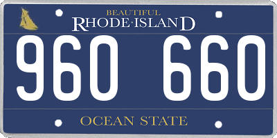 RI license plate 960660