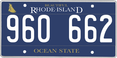 RI license plate 960662