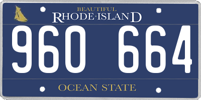 RI license plate 960664