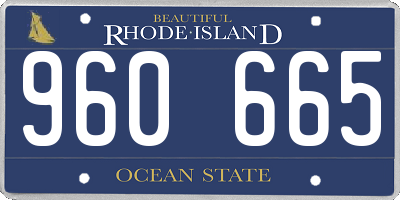 RI license plate 960665