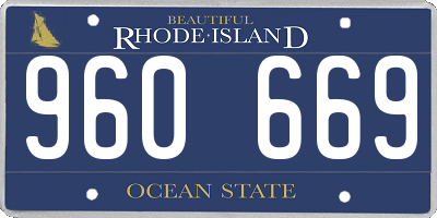 RI license plate 960669