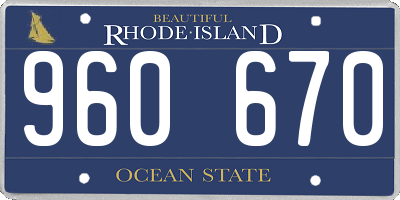 RI license plate 960670