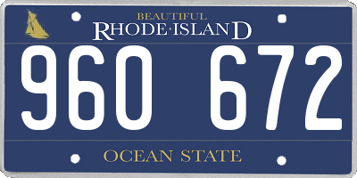 RI license plate 960672