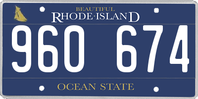 RI license plate 960674