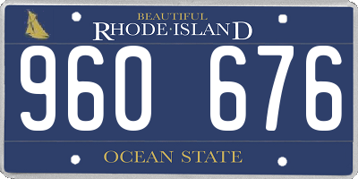 RI license plate 960676