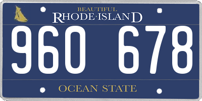 RI license plate 960678