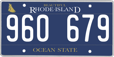 RI license plate 960679