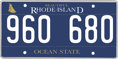RI license plate 960680