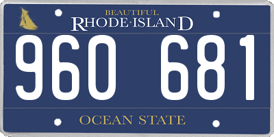 RI license plate 960681