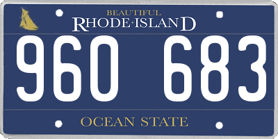 RI license plate 960683