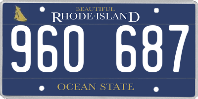 RI license plate 960687