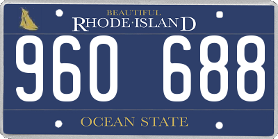 RI license plate 960688