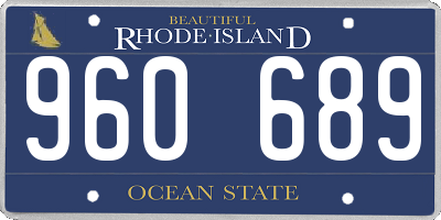 RI license plate 960689