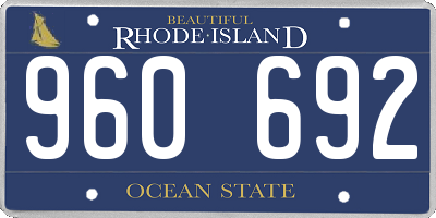 RI license plate 960692