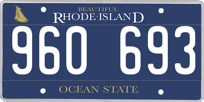 RI license plate 960693