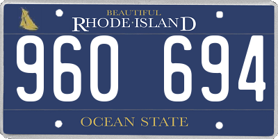 RI license plate 960694