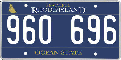 RI license plate 960696