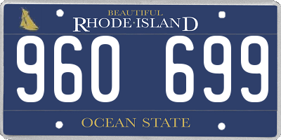 RI license plate 960699