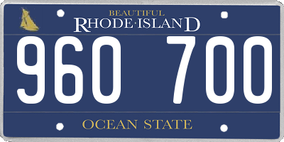 RI license plate 960700