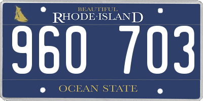 RI license plate 960703