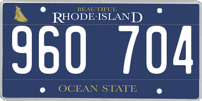 RI license plate 960704