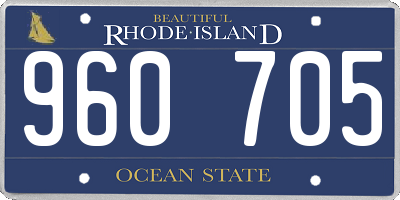 RI license plate 960705