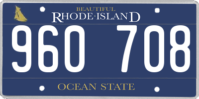 RI license plate 960708