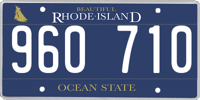 RI license plate 960710