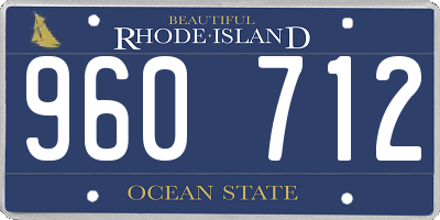 RI license plate 960712