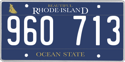 RI license plate 960713