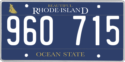 RI license plate 960715