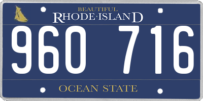 RI license plate 960716