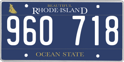 RI license plate 960718
