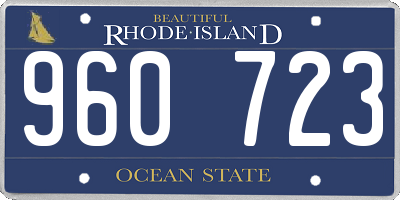 RI license plate 960723