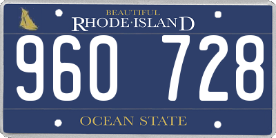 RI license plate 960728