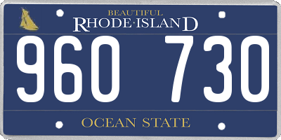 RI license plate 960730