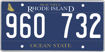 RI license plate 960732