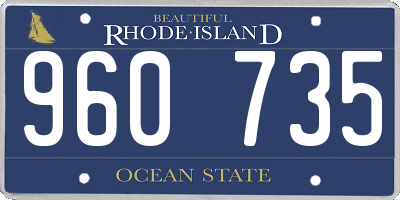 RI license plate 960735