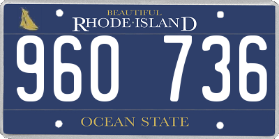 RI license plate 960736