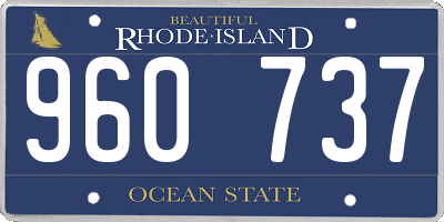 RI license plate 960737