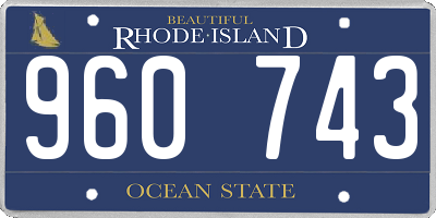 RI license plate 960743