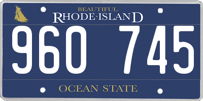 RI license plate 960745
