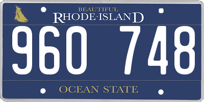 RI license plate 960748