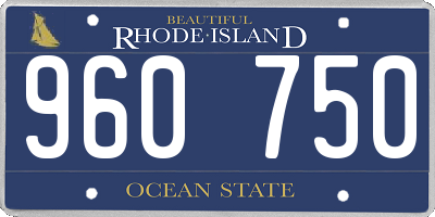RI license plate 960750
