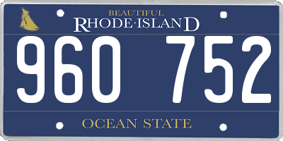 RI license plate 960752