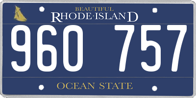 RI license plate 960757